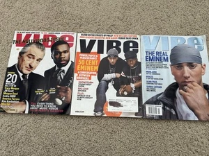 Vibe Magazine 2002 Lot Of 3 Hip Hop Magazines 50 cent Eminem Dinero - Picture 1 of 4