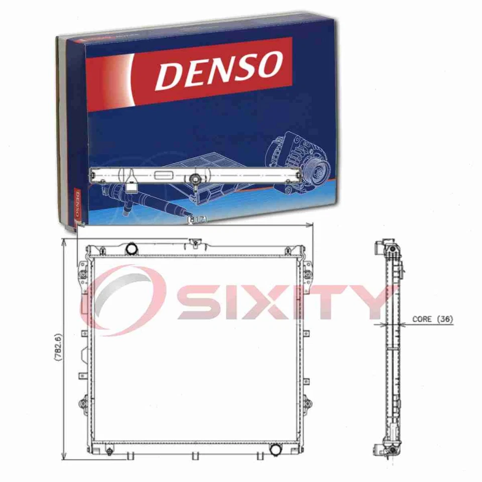 Радиатор Denso для 2008-2014 Toyota Sequoia 4,6 л 5,7 л V8 кулер охлаждения vv - Изображение 1 из 4