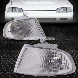 FOR 92-95 HONDA CIVIC EJ1 EJ2 EG3 CHROME CRYSTAL CLEAR CORNER REFLECTOR LIGHTS - Picture 1 of 5