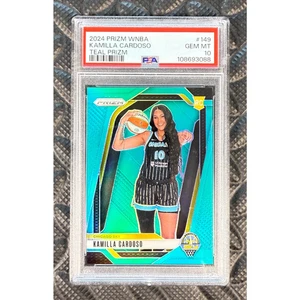2024 WNBA Prizm Kamilla Cardoso Teal Prizm Rookie /49 PSA 10 Gem Mint RC Pop 4 - Picture 1 of 3