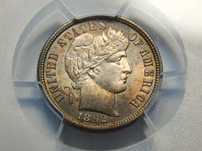 1892-S 10C Barber Dime MS-65 PCGS, Nice Better Date Coin! - Image 1 of 3