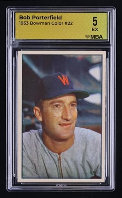 1953 Bowman Color: # 22 Bob Porterfield MBA 5 EX - Image 1 of 4