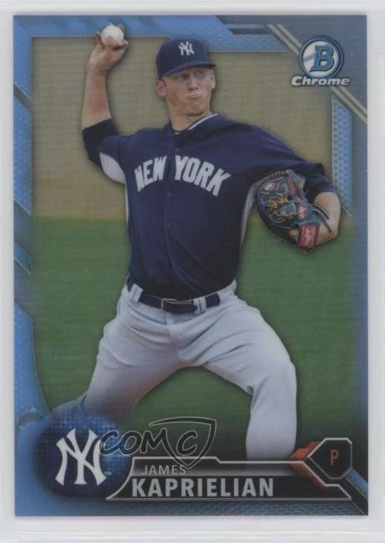 2016 Bowman Twitter Exclusive Blue Refractor /15 James Kaprielian #BCP71 - Image 1 of 2