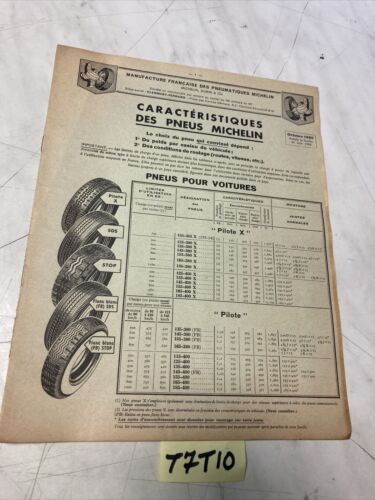 Michelin Reifen 1960 Prospekt Sales Katalog Automobilia