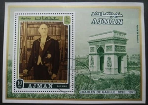 Ajman Bloc GENERAL DE GAULLE oblitéré - Photo 1/1