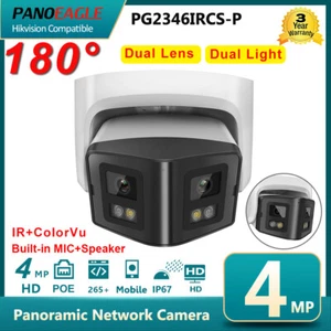 NEW Hikvision Compatible Dual lens Panoramic 180° 4MP ColorVu IP Camera Turret