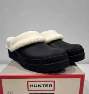 Hunter Ladie's Play Sherpa Insulated Clog, Black, 7 - Picture 1 of 5