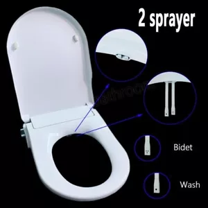 Non Electric Toilet Seat Bidet With Cover Bathroom Spray Water Wash - Picture 1 of 10