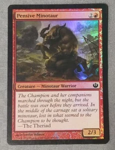 Foil Pensive Minotaur Journey into Nyx - Magic the Gathering Mtg Red - Bild 1 von 2