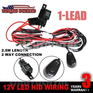 Wiring Harness Kit 40A 12V Switch Power ON-OFF Relay Fuse For LED Fog Light Bar - Picture 1 of 12