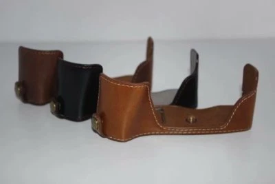 Bottom Leather Half Camera Case Bag Cover For Olympus OM-D EM10III EM10 Mark IIi - Image 1 of 4