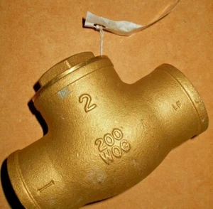 NEU 2" PROFLO BRONZE SCHWENKRÜCKSCHLAGVENTIL, 2" NPT, 125 SWP, 200 CWP OHNE GEWINDE - Bild 1 von 5