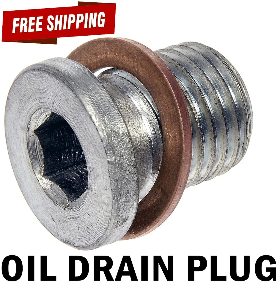 NEW Engine Oil Pan Sump Steel Drain Plug Bolt with Gasket for VW Audi Volkswagen - Image 1 of 4
