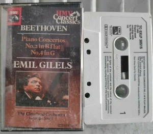 Beethoven - Piano Concertos Nos. 2&4 Gilels Szell EMI Cassette Tape NM - Picture 1 of 1