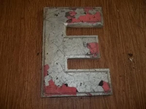 Vintage Wagner Sign Service Cast Aluminum Marquee Letters E 10” - Picture 1 of 2
