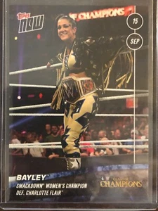 2019 Topps Now WWE #63 Bayley Clash of Champions - Picture 1 of 2