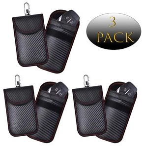 KAV Faraday Llavero Protector Antirrobo RFID Bloqueo de Señal Bolsa Paquete de 3 - Imagen 1 de 7