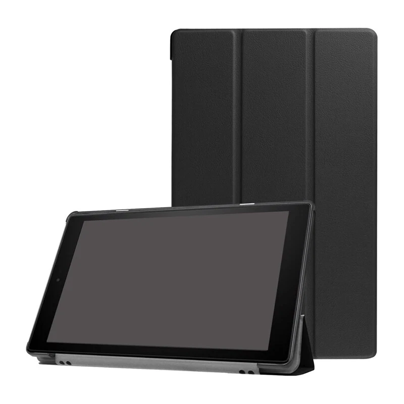Amazon Fire HD 10 Flip Cover Trifold PU Leather Stand Protective Case for Fire H - Image 1 of 1