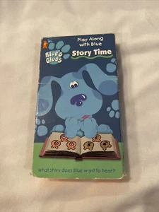 Blues Clues Story Time VHS 1998 Play Along With Blue Nick Jr Orange Tape Movie - Picture 1 of 2