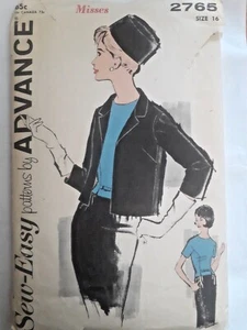 Ensemble Jacket Blouse Skirt Suit 16 Advance 2765 Sewing Pattern VTG Cut Chic - Picture 1 of 5