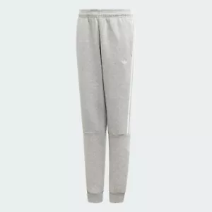 Adidas Boys Medium Grey Heather Outline Fleece Jogger Pants - Picture 1 of 5