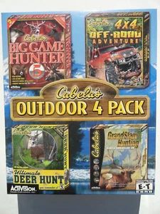 BIG BOX Cabela's Outdoor 4 Pack (PC 2002 ) HUNTING OFFROAD Windows PC NEW SEALED - Picture 1 of 10