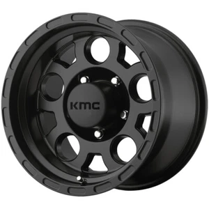 (1) 18x9 +0 KMC KM522 Enduro 6x5.5 Matte Black Wheel - Picture 1 of 2
