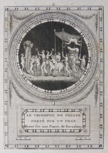 LE TRIOMPHE DE PRIAPE Gravure érotique du 17e siècle - Picture 1 of 3