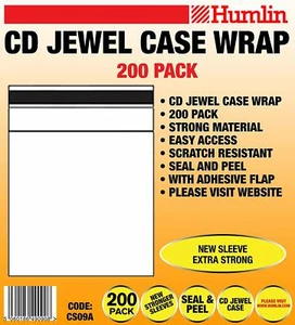 200 HUMLIN CD WRAP transparent pour 10,4 mm ÉTUI À BIJOUX standard avec rabat scellable CS09A - Photo 1/1