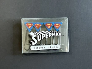 Vintage 1996 Superman Paper Clips 4 Pc DC Comics NOS NEW RARE Warner Bros. Store - Picture 1 of 2