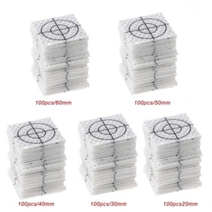 Bulk Pack of 100 Reflective Targets for Total Station Surveying 60x60mm - Picture 1 of 46