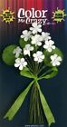 VIOLETS Bunch - 10 WHITE Flowers CMC 11-16mmStems & Flowers + Leaves Petaloo Flb