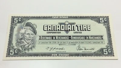 1974 Canadian Tire 5 Cents Uncirculated Banknote CTC Gas Bar Cash Bonus D199 - Image 1 of 4