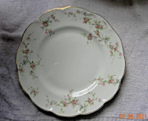Haviland Theodore 9.75" Dinner Plate ~ ROSANNE ~ Gold Trim - New York 1936 - Picture 1 of 3