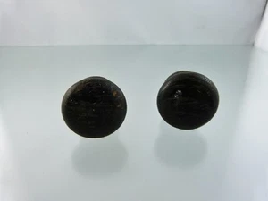 PAIR HARDWOOD DRAWER PULLS BLACK - Picture 1 of 2