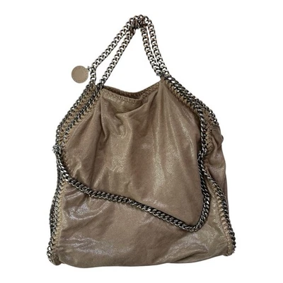 Stella McCartney Sheer Deer Falabella Fold Over Tote Shimmery Beige - Image 1 of 4