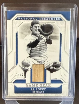 National Treasures GGS-AL AL LOPEZ 2025 Game Gear Holo Bat Relic 17/25 Dodgers Foto 1 de 2