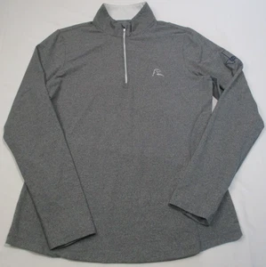 Rhoback Women's MD Performance 1/4 Q-Zip Pullover Activewear Top Gray *Logo* - Picture 1 of 5