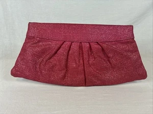 Lauren Merkin Pink Fabric Metallic Clutch - Picture 1 of 6