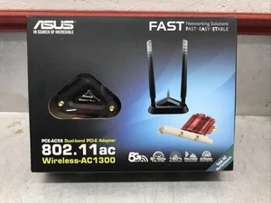 ASUS PCE-AC56 802.11ac Dual-Band Wireless-AC1300 PCI-E Adapter Internet - Picture 1 of 12