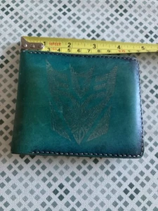 Mens Wallet Card Holder Real Leather Turquoise Mayan Corner Handmade - Bild 1 von 13