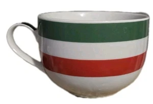 Disney Mickey Mouse "GOURMET MICKEY" Bistro Taza de Café Verde Blanco Rojo Barras 5" - Imagen 1 de 5