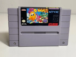 Q*bert 3 Super Nintendo SNES Authentic Cartridge Very Good Tested - Picture 1 of 4