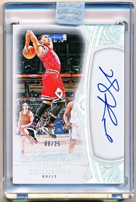 2024-25 Flawless Derrick Rose Flawless Flyers autógrafos automáticos #FLY-DRO (25/08) Foto 1 de 2