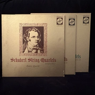 SCHUBERT String Quartets & Quintets Complete 3 VOLS - ENDRES QUARTET - VOX 9LPs  - Image 1 of 4