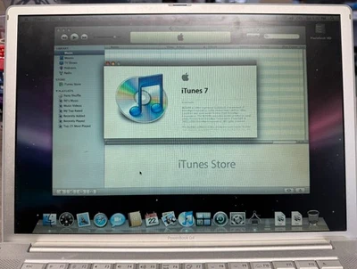 Apple PowerBook G4 2005 15" aluminio, modelo A1106, 80 GB, funciona pero sin batería Foto 1 de 4