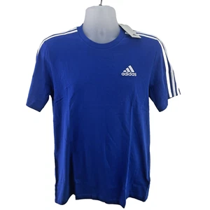 adidas Essentials 3-Stripes Men’s T-shirt, Size S, Royal Blue - Picture 1 of 15