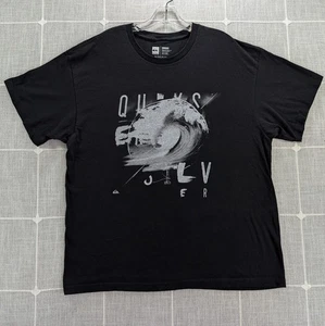 Quiksilver Surfing Waves Shirt Mens XL Black Graphic Tee Surfer Skater Retro Y2K - Picture 1 of 11