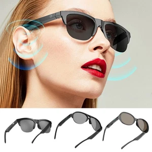 Smart Sunglasses Bone Conduction Technology Glasses Wireless UV Block Outdoor - Imagen 1 de 15