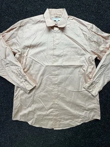 Perry Ellis Portfolio Men Pink Long Sleeve Button Down Shirt Size 16, 34/35 - Picture 1 of 6